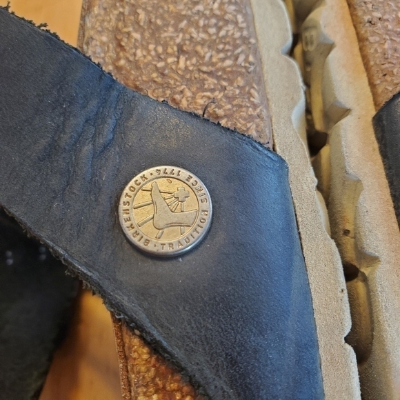 Birkenstock Dehli Black Oiled Leather Sandals sz 36 - Picture 10 of 12